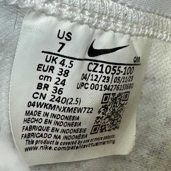 Nike Blazer Mid '77 Shoes Womens Size 7 White Black Leather High Top CZ1055-100 - Picture 9 of 9